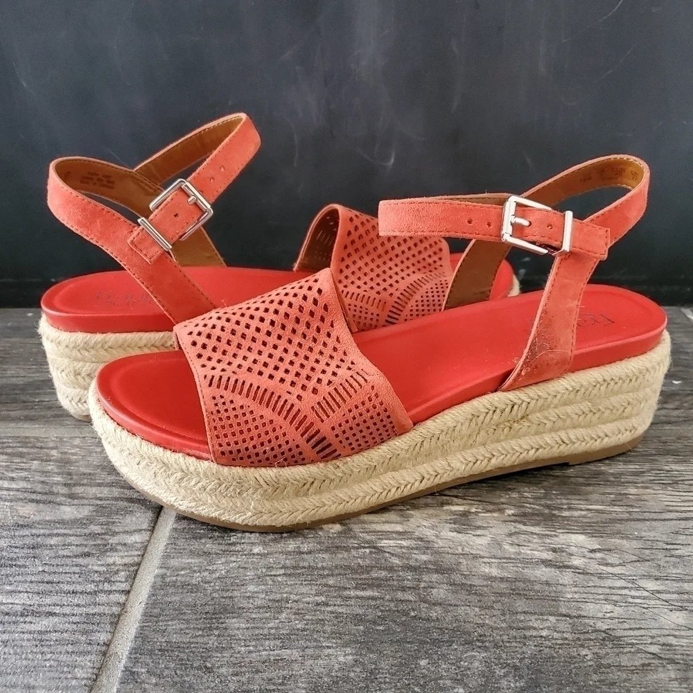 NEW Franco Sarto Tennia Red Espadrille Sandals
